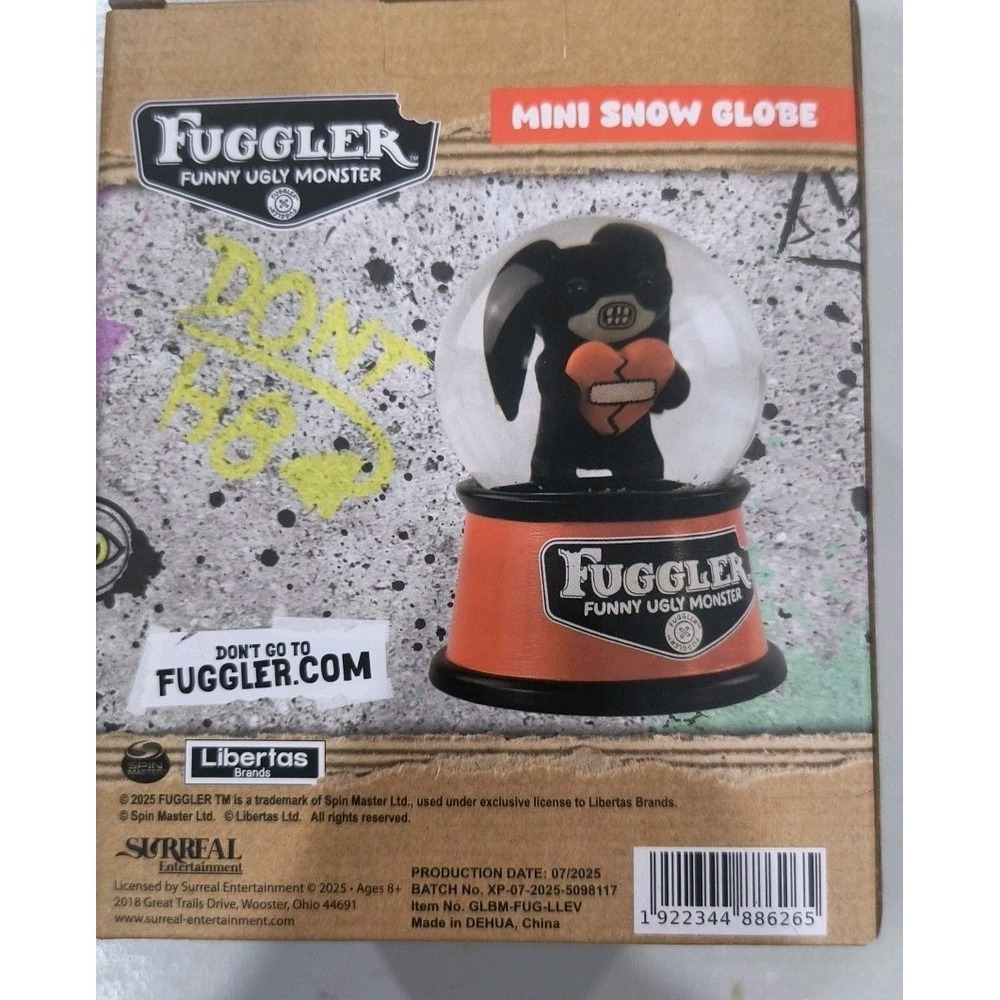 Fuggler Mini Snow Globe Funny Ugly Monster, Lord Long Ears - Picture 3 of 5